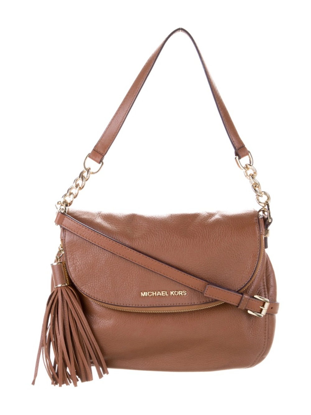 Michael Kors Fold-Over Leather Hobo